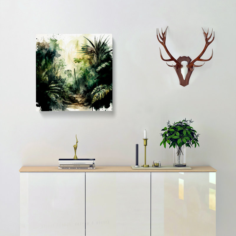 Jungle Watercolour - Wrapped Canvas - Framed Print