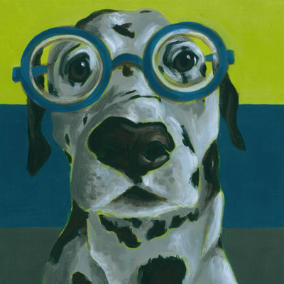 " Dapper Animal VIII " by Jennifer Rutledge Painting Print