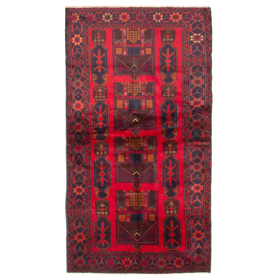 Bracey Red Rug 3'4" x 6'6"