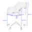 Chaises d'appoint pivotantes avec pieds en métal et roues universelles, chaise de bureau à hauteur réglable-328874804-321123466