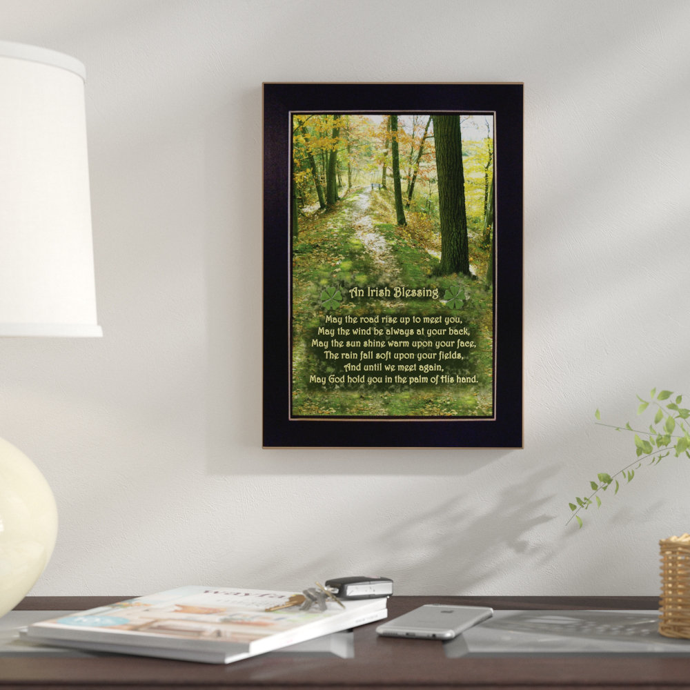 Millwood Pines Irish Blessing Black - Picture Frame Photograph | Wayfair