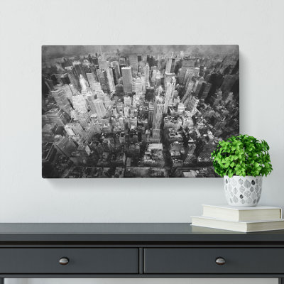 Birds Eye View Of New York City - Wrapped Canvas Painting
