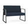 Waterfall Waiting Reception Loveseat Sled Base Metal Frame