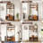 Hall Tree With Bench And Shoe Storage, Coat Rack With Shoe Storage, Wood Look, Coat Rack With Bench, Industrial Style, Large 6 Hooks, 31.5" X 15.8" X 71" Retro Brown Color-1325581601