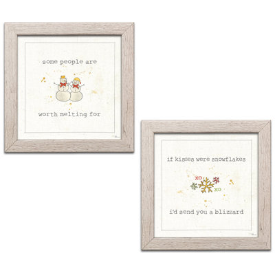 « christmas minnie iv & v », ensemble de 2 reproductions d’art