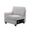 Canapé modulaire en L gris clair de 7 po avec repose-pieds et repose-pieds Leo