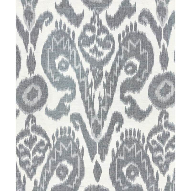 Merchante Bukhara Silk Ikat Fabric, Indigo