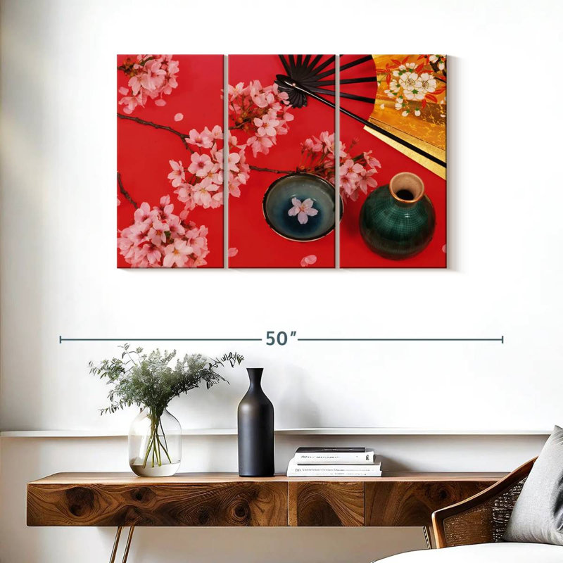 Yarlin Cherry Blossom Tea, 24" H x 38" W