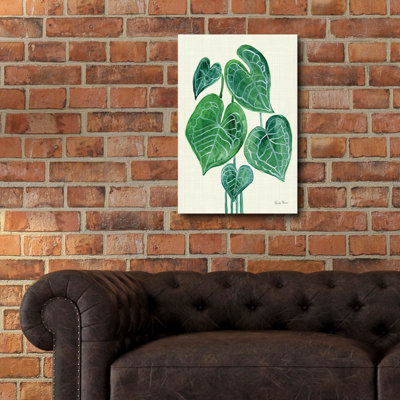  «Tropical Leaves 2» par Farida Zaman, art mural en verre acrylique, 16 po x 24 po