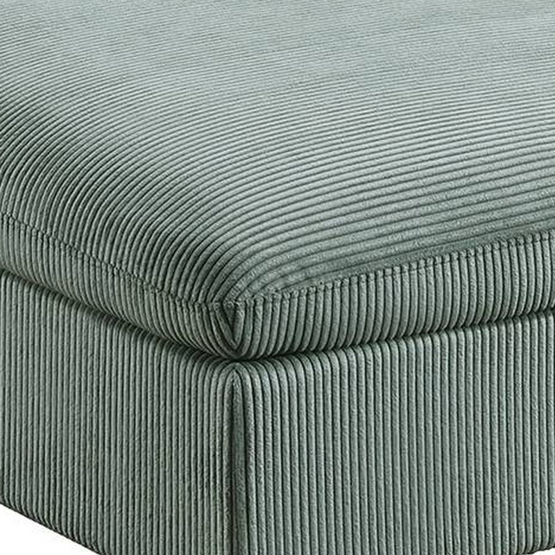 Joana Cocktail Ottoman, Corduroy, Modular Square 39 Inch, Sage Green