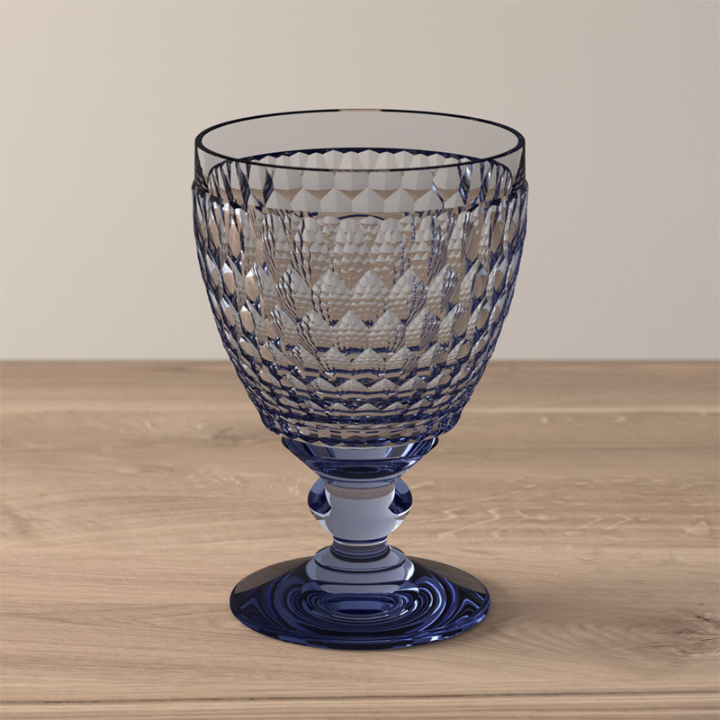 Verre à eau en cristal 11,75 oz Villeroy & Boch Boston, Bleu, 13,5 oz