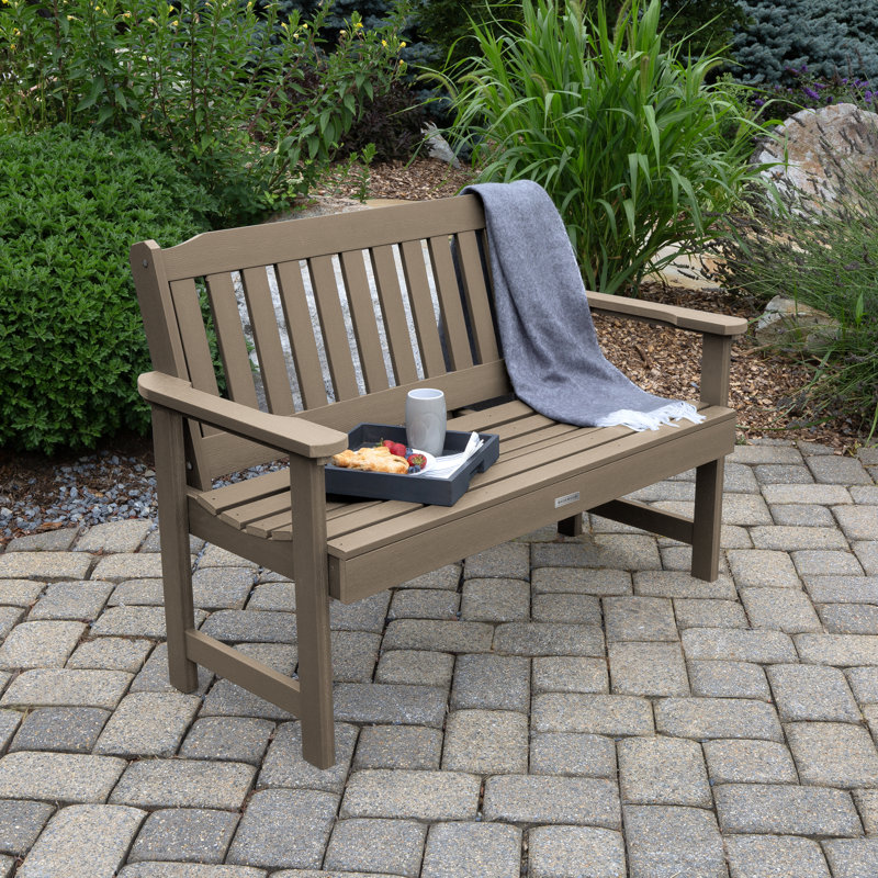 Arbnora Plastic Outdoor Bench, Woodland Brown