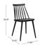 2 chaises, salle à manger, matériau en polypropylène noir, dossier à broche pour une utilisation dans la salle à manger de style, dossier et espace tendance