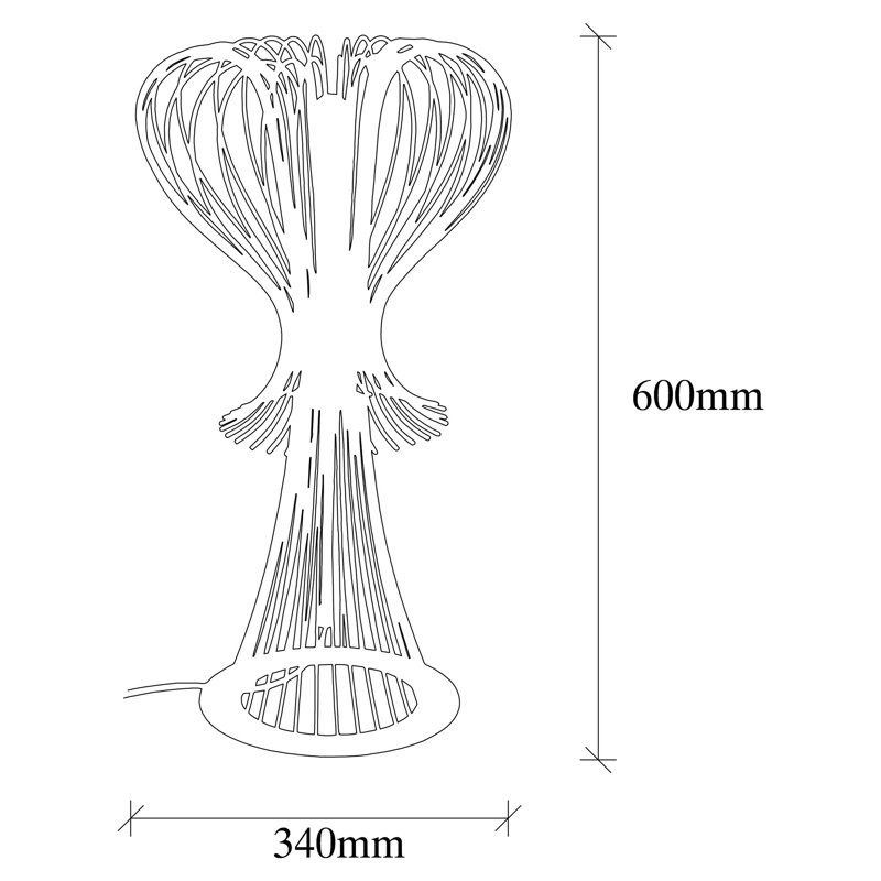 Lampe de table noire 23,62 "Charlize