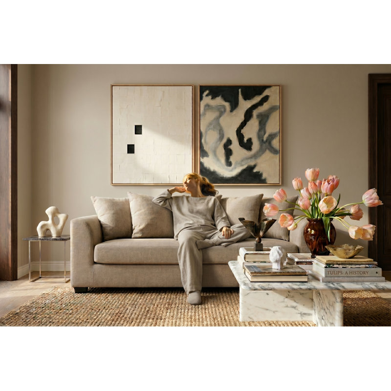 Chenille Sofa, Grey Chenille, 3