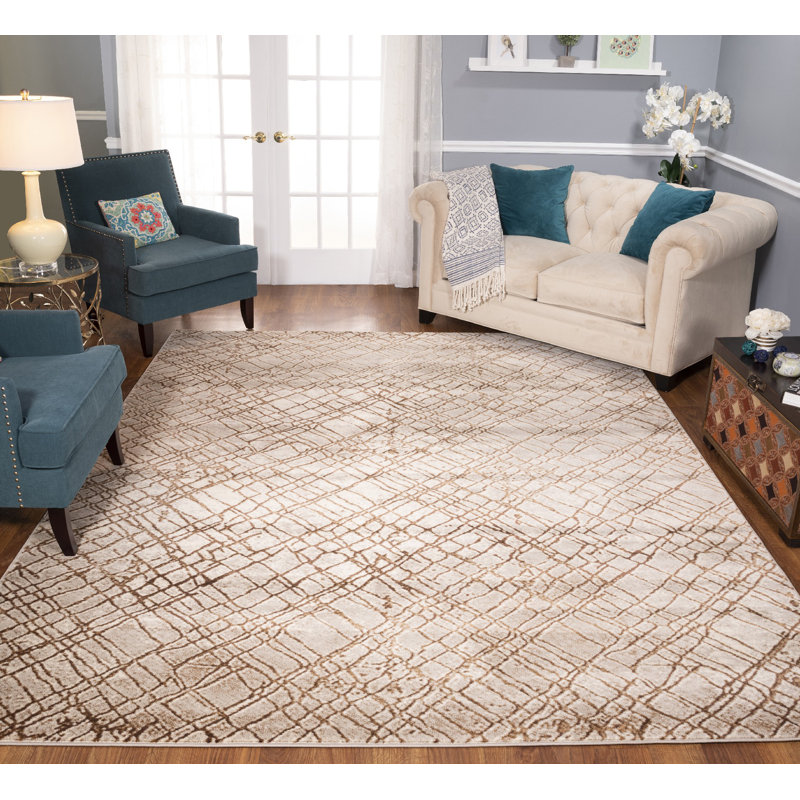 Kelson Geometric Indoor Rug, Rectangle 4'3" x 6'