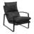 Mid Century Accent Genuine Leahter Lounge Chair-1324249