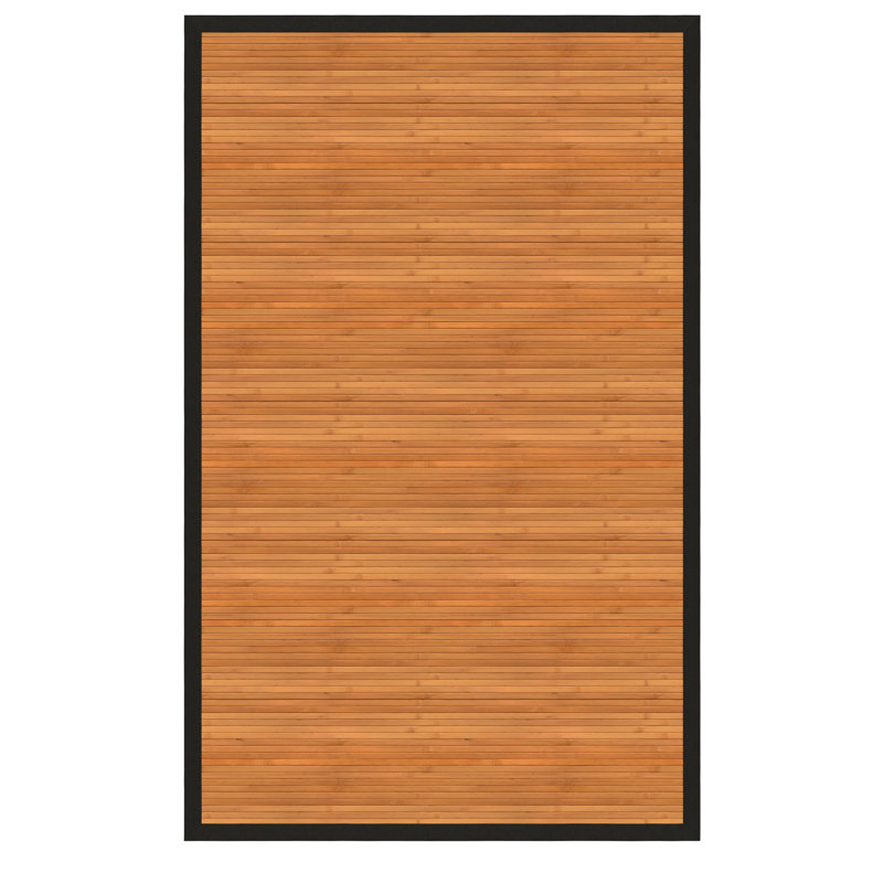 Locher Bamboo Area Rug, Rectangle 5' x 8', Burnt Bamboo