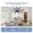  Cissline 65" Black Aluminum Blade Ceiling Fan No Light with Remote Control for Large Indoor Spaces