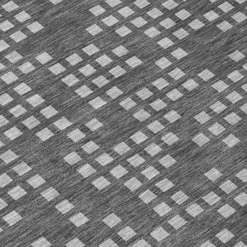 Machine Washable Indoor/Outdoor Chantille ACN2831 Kids Rug, Graphite, 8' x 10'