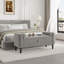 Repose-pieds 46,5 po rembourré avec rangement capitonné pour chambre à coucher, vestibule, salon et garde-robe-1714954416
