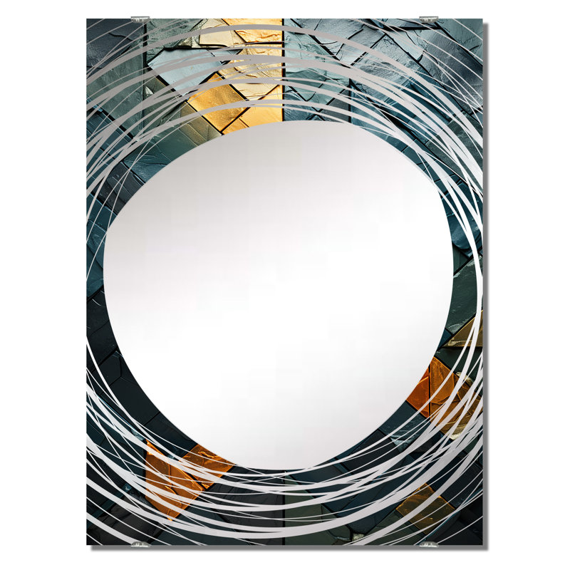 Bories - Miroirs muraux décoratifs en marbre abstrait MIR137197, 40 po x 30 po