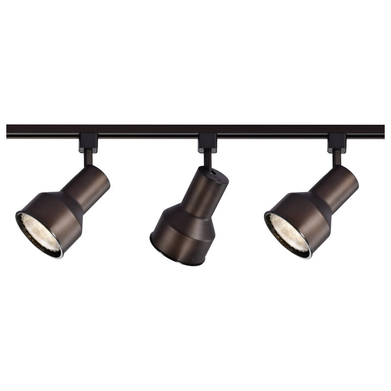 Russet Bronze 3-Light Step Cylinder Track Kit