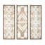 Décoration murale géométrique en bois - Panneaux bicolores à motifs d'inspiration mondiale