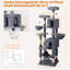 LIKISAK 180CM H Cat Tree, Large Cat Approprite, With Sisal Rope, Over 6 Levels-128553611