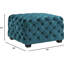 Moderne en velours bleu sarcelle brillant avec boutons style E et capitonnage