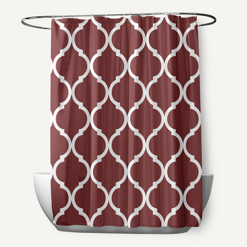Floral Shower Curtain, Mahogany