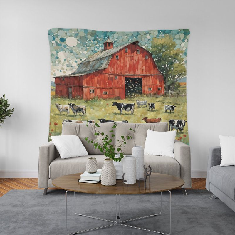 Tapisserie murale, H 88 po x l 104 po 