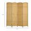 Paravent, écran d'intimité pliable à 4 panneaux, cloison autoportante de 5,6 pi de hauteur pour bureau à domicile, chambre à coucher, bois naturel