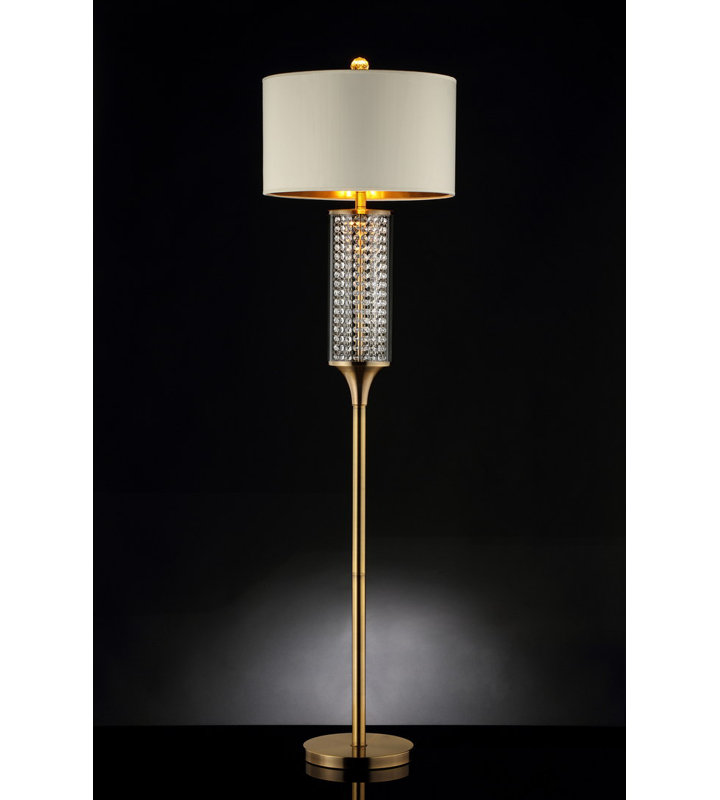 Lampe sur pied haute en cristal 62,25 pouces | Idée de cadeau