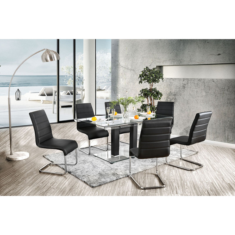 58.6" W Contemporary Dining Table,