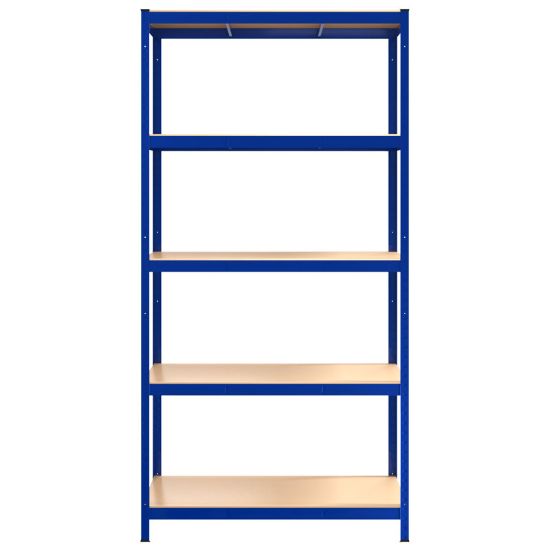 Kymbre Steel Shelving Unit, 200cm H x 100cm W x 50cm D, Blue