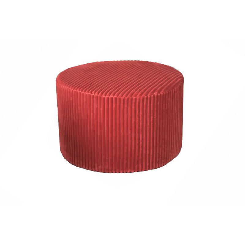 Repose-pieds plein Corduroy Upholstery, Rouge