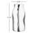 Inessa Cole And Grey Glass Concaved Round Decorative Vase With Black Stripes