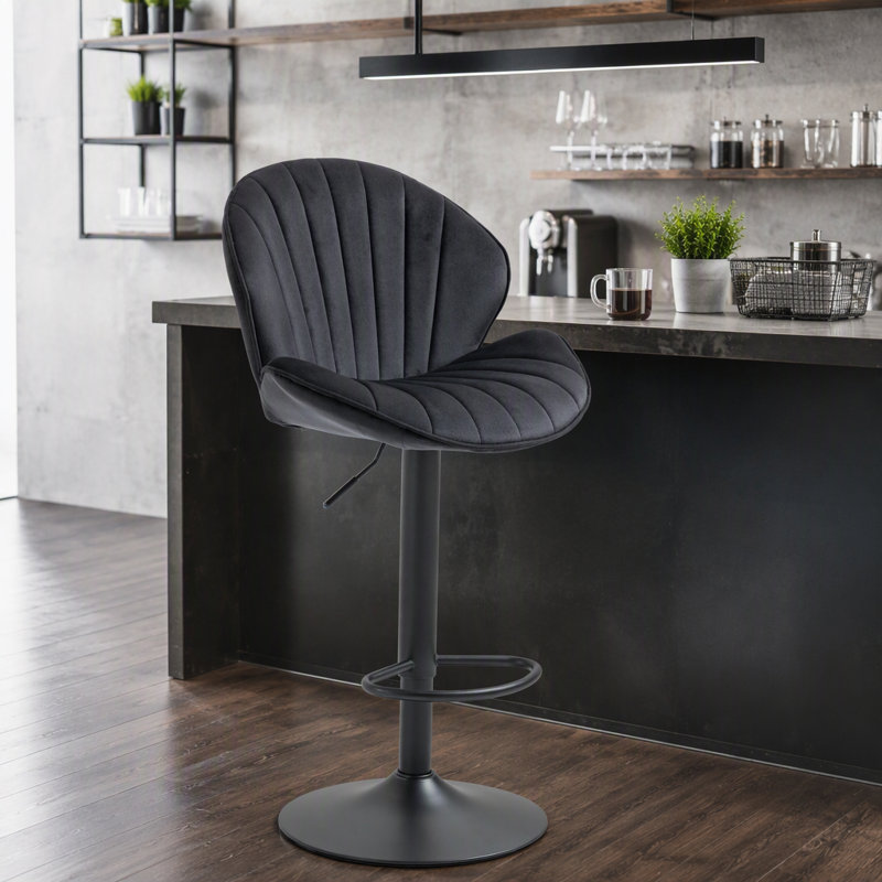 Bar Stools Set of 2 - Adjustable Barstools with Back