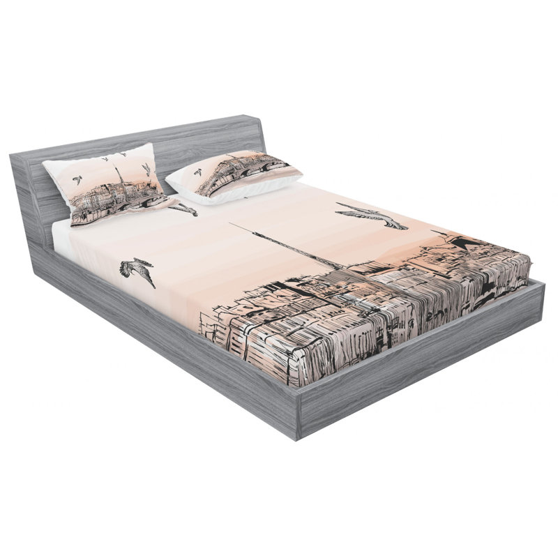 Microfiber Sheet Set, Full Sheet Set with Fitted Sheet