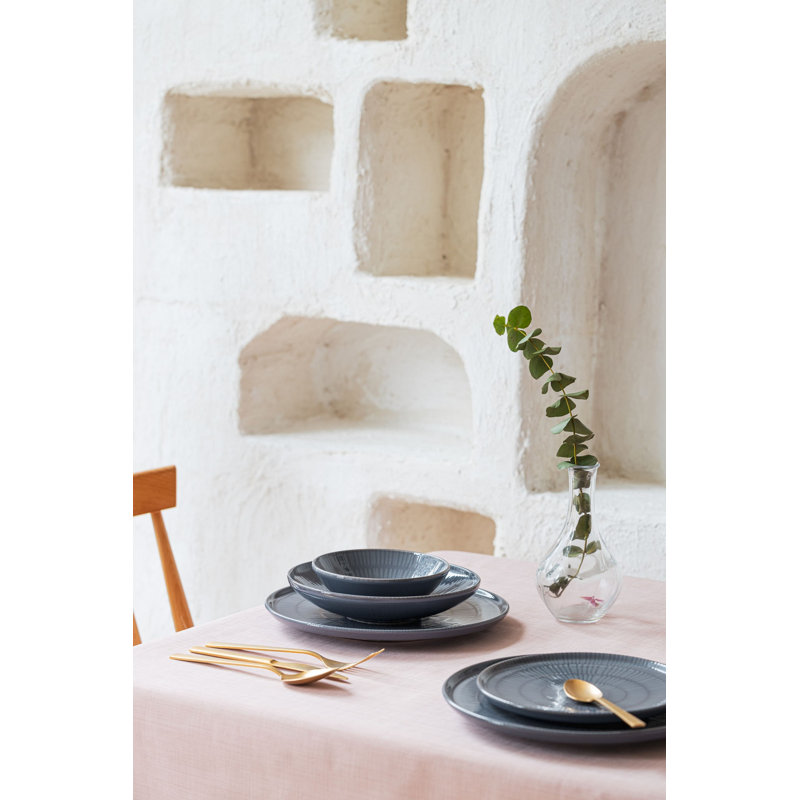 Elegant Grey Ceramic Plate Set (6 Pieces), 7.9 x 7.9 x 1.2 inches | 100% Durable Ceramic, Perfect for Dining & Entertaining | Stylish and Versatile Tableware for Everyday Use and Special Occasions