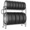 Support de rangement robuste et ajustable pour pneus - Support de rangement pour pneus à capacité de charge de 500 lb pour 8 pneus et plus, fabrication commerciale en acier