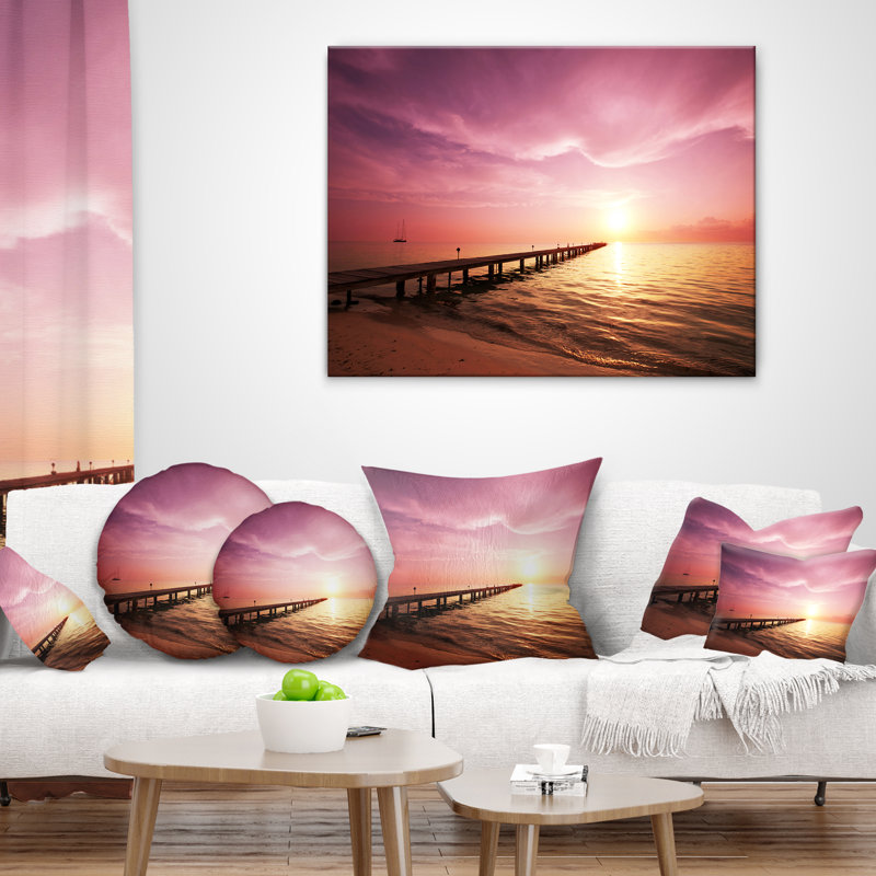 Coussin de boardwalk à coucher bridge long, 16 po x 1 po, Coussin décoratif