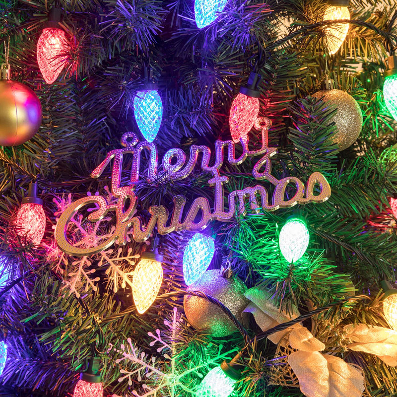 C9 LED Christmas Garland, Multicolore, L 49 pi