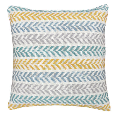 Hand-Woven Chevron Cotton Throw Pillow