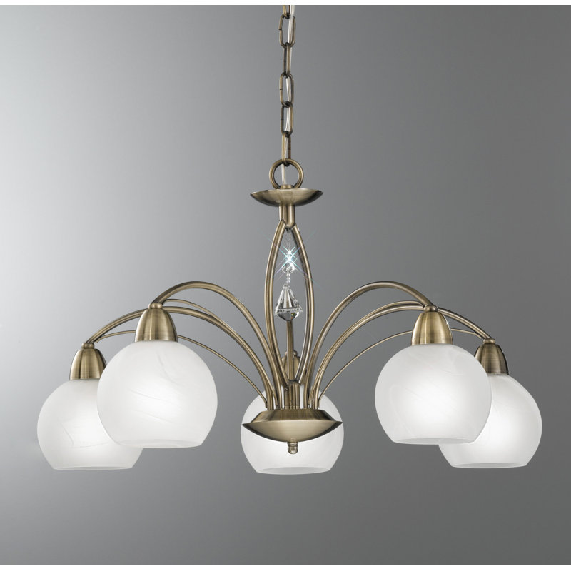 Hostetter 5 - Light Shaded Chandelier, Bronze