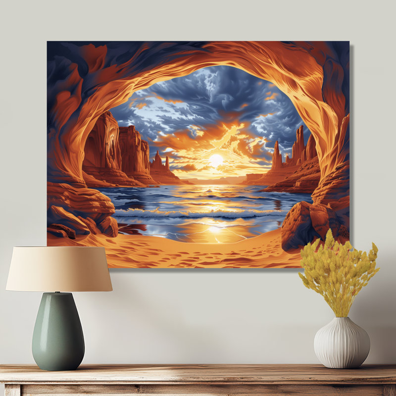 Markaysia - Canyon Wall Art Living Room, H 16 po x l 32 po x P 1 po, Toile tendue