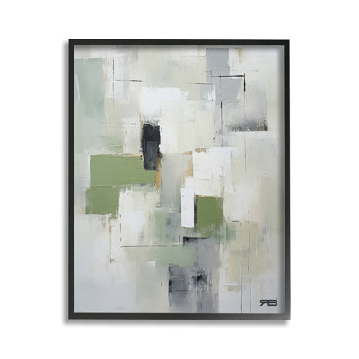 Art mural sur toile, formes subtiles de gris par RB