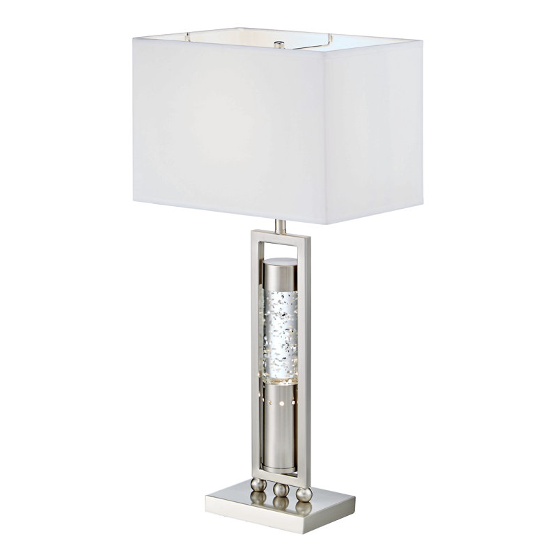 Lampe de table de conception moderne 1pc, lampe de table décorative décorative scintillante, lumière de danse de l'eau, veilleuse satinée