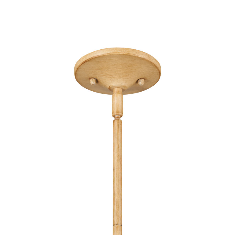 5 - Light Dimmable Classic / Traditional Chandelier, Warm Maple